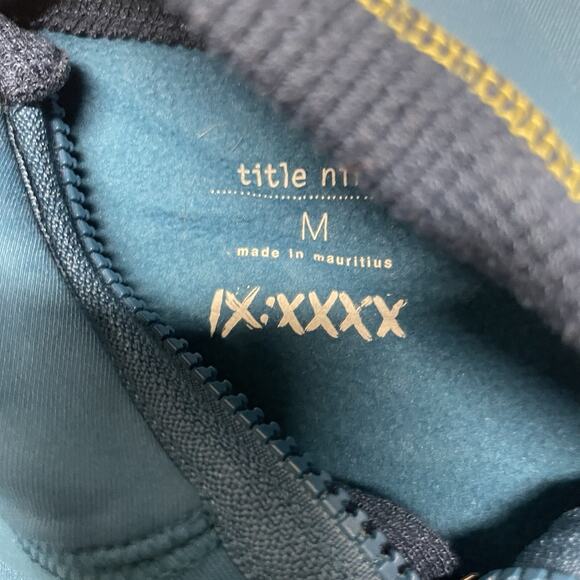 Title Nine Sweater Women's Medium Blue Full Zip Fleece Lined Athletic - Picture 6 of 7